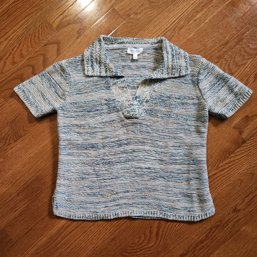 Haven Well Within Organic Cotton Spacedye Johnny Collar Sweater